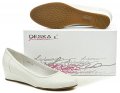 Deska 27499 bílé dámské lodičky na klínku | ARNO.cz - obuv s tradicí