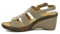 Eveline SSL-499 béžové dámské sandály na klínku | ARNO.cz - obuv s tradicí