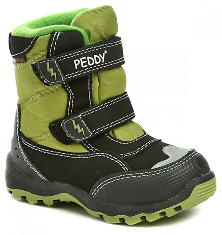 Peddy PT-631-28-15 černo zelené dětské zimní boty | ARNO.cz - obuv s tradicí