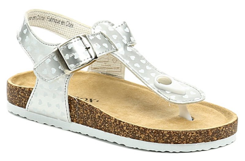 Sprox 163521 stříbrné dívčí sandálky | ARNO.cz - obuv s tradicí