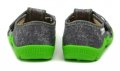 bar3Foot grafit zelená fotbal chlapecké bačkory 3BT13-3 | ARNO.cz - obuv s tradicí