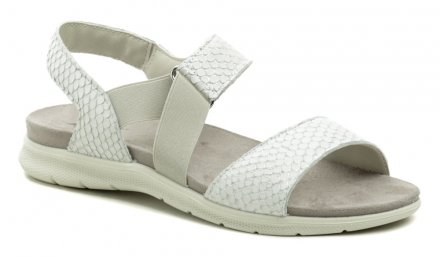 Dámská letní vycházková sandálová obuv vyrobená z pravé přírodní kůže v kombinaci s textilním pružným materiálem.