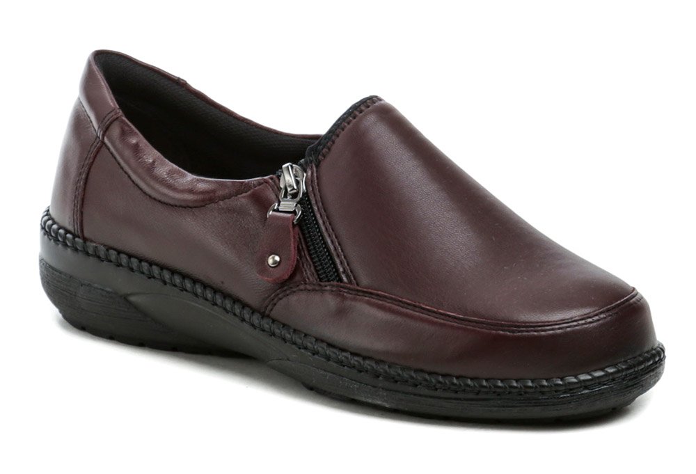 Axel 9734S-W135 bordó dámské boty šíře H