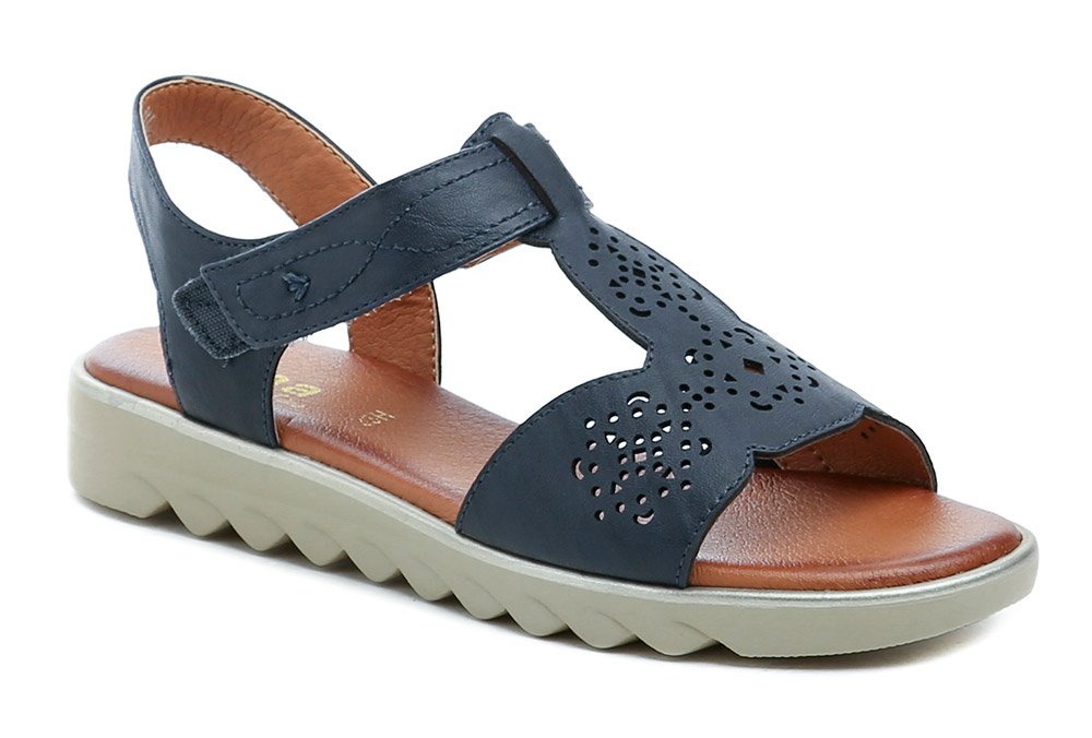 Jana 8-28262-44 navy dámské sandály šíře H