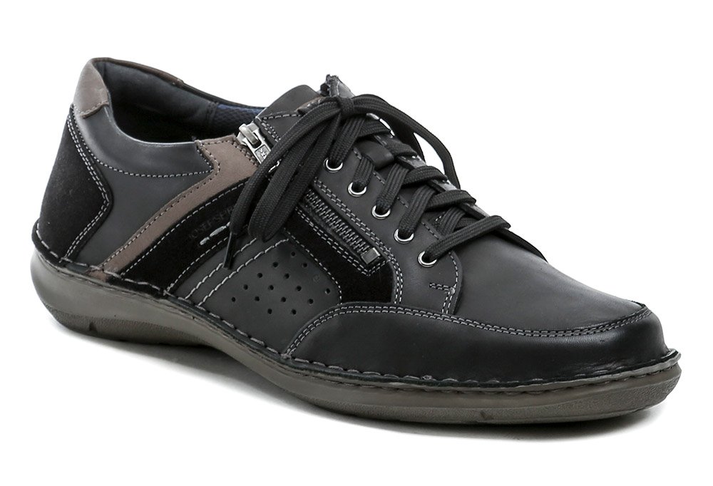 Josef Seibel 44987 černé pánské nadměrné polobotky šíře K