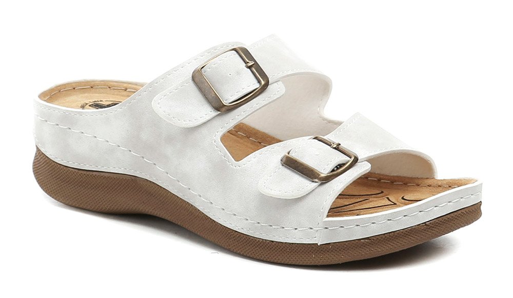 Medi Line 4617-S001 b&iacute;l&eacute; d&aacute;msk&eacute; zdravotn&iacute; pantofle