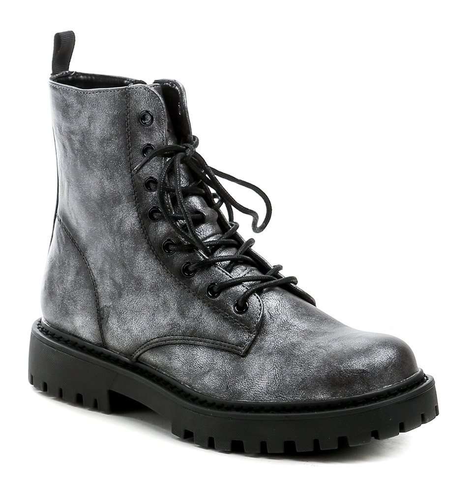 Urban Ladies 8251 &scaron;edo stř&iacute;brn&eacute; d&aacute;msk&eacute; zimn&iacute; boty