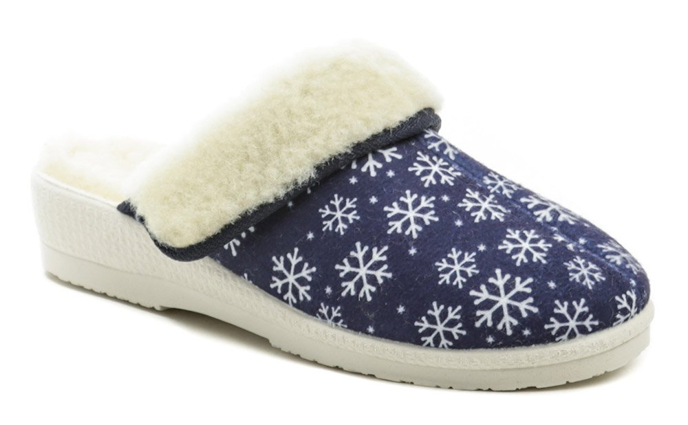 Rogallo 3330-011 modré dámské zimní papuče EUR 37