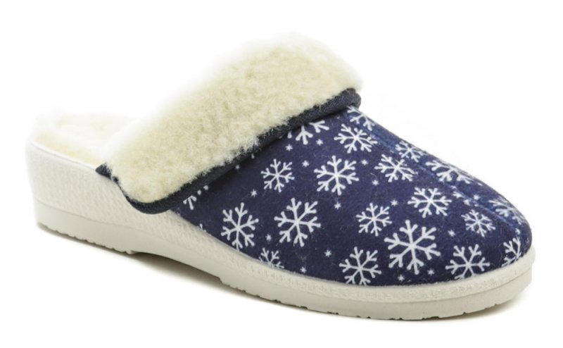 Rogallo 3330-011 modré dámské zimní papuče | ARNO.cz - obuv s tradicí