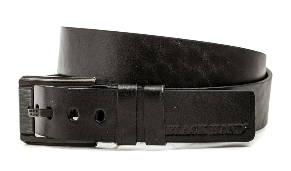 Black Hand 120-98 pánský černý kožený opasek šíře 38 mm EUR 105