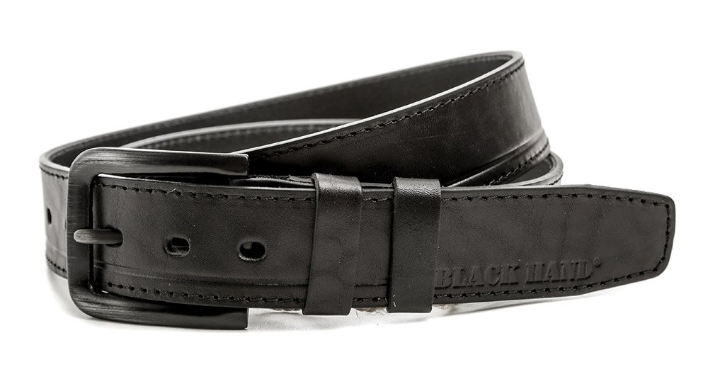 Black Hand 093-98 pánský černý kožený opasek šíře 38 mm EUR 100