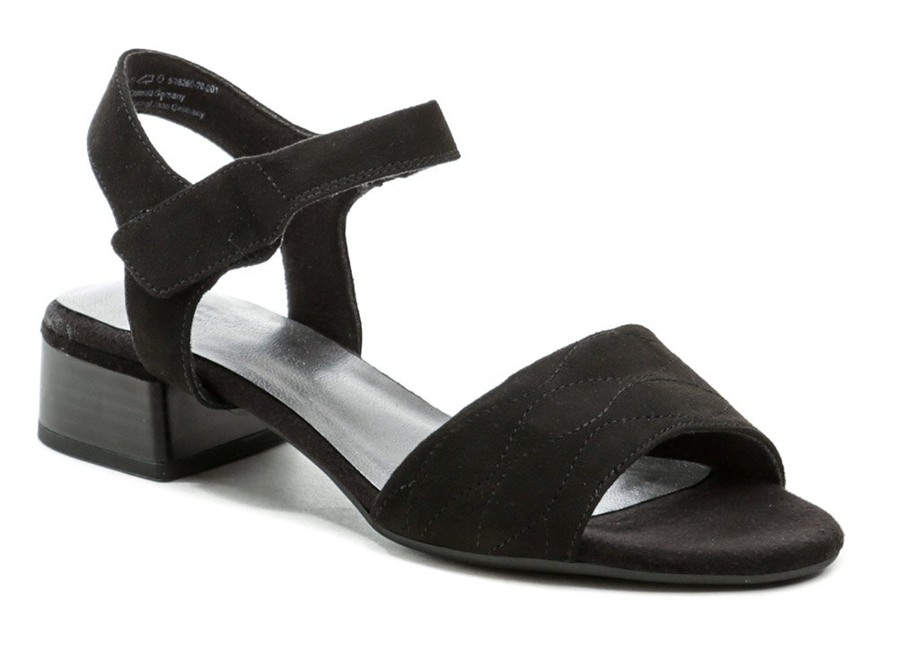 Jana 8-28260-20 černé dámské sandály na podpatku šíře H EUR 37