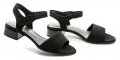 Jana 8-28260-20 černé dámské sandály na podpatku šíře H | ARNO.cz - obuv s tradicí