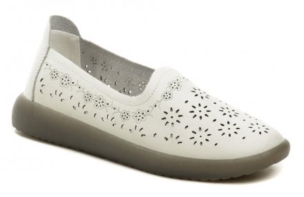 Extra pružná a měkká podešev - barefoot. Dámská letní vycházková obuv typu mokasíny, vyrobená z pravé přírodní kůže.