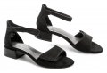 Jana 8-28261-20 černé dámské sandály na podpatku šíře H | ARNO.cz - obuv s tradicí