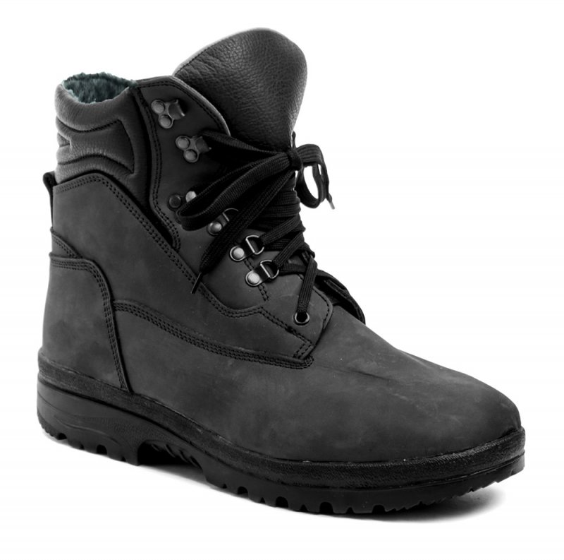 Livex 410 černá nubuk pánská zimní kotníčková nadměrná obuv | ARNO.cz - obuv s tradicí