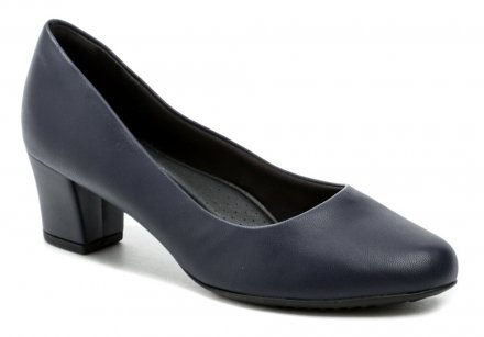 Dámská celoroční vycházková obuv na stabilním podpatku, vyrobená z kvalitního syntetického materiálu s pohodlnou stélkou.