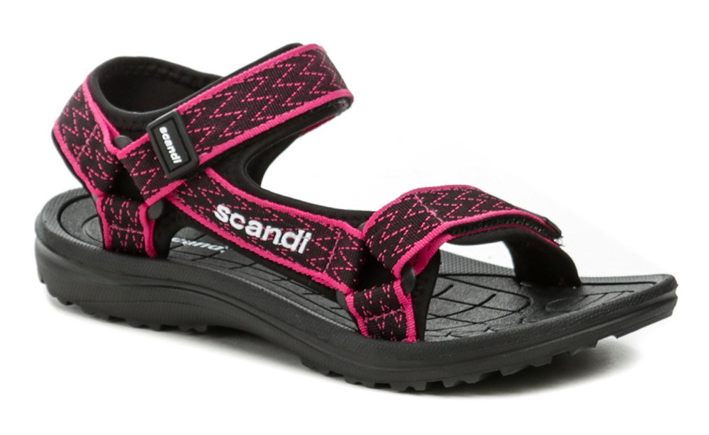 Scandi 251-0002-T1 černo růžové sandály EUR 41