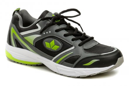 Celoroční sportovní obuv na šněrování, vyrobená z textilního materiálu v kombinaci se syntetickým materiálem.
