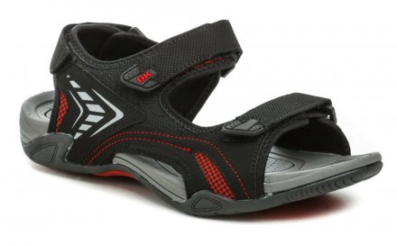 Letní vycházková sandálová obuv se zapínáním na suchý zip. Obuv je vyrobená ze syntetického materiálu v kombinaci s textilním materiálem.