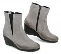 Mintaka 2655032 šedé dámské zimní boty na klínku | ARNO.cz - obuv s tradicí