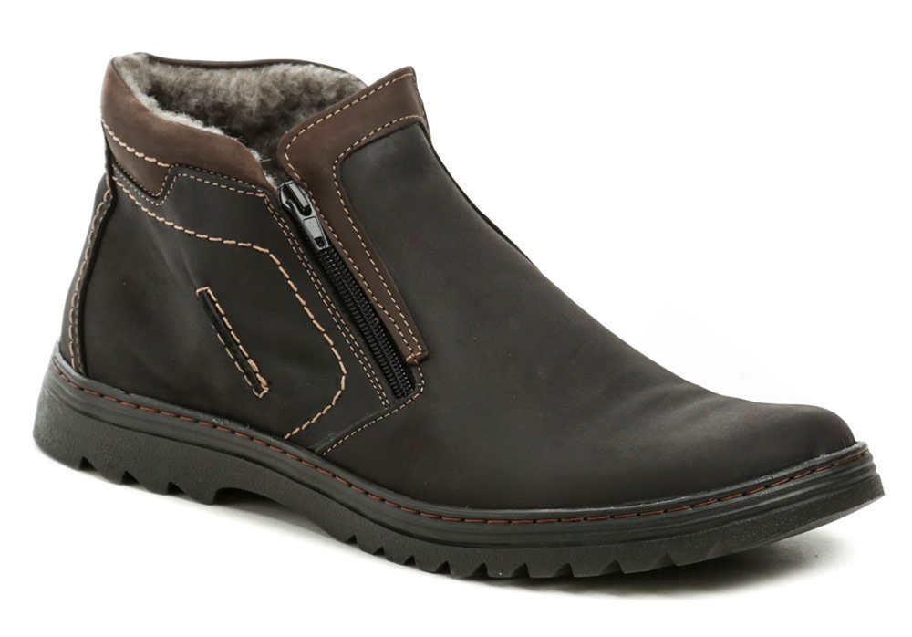 Wawel PA360 černo hnědé pánské nadměrné zimní boty EUR 46