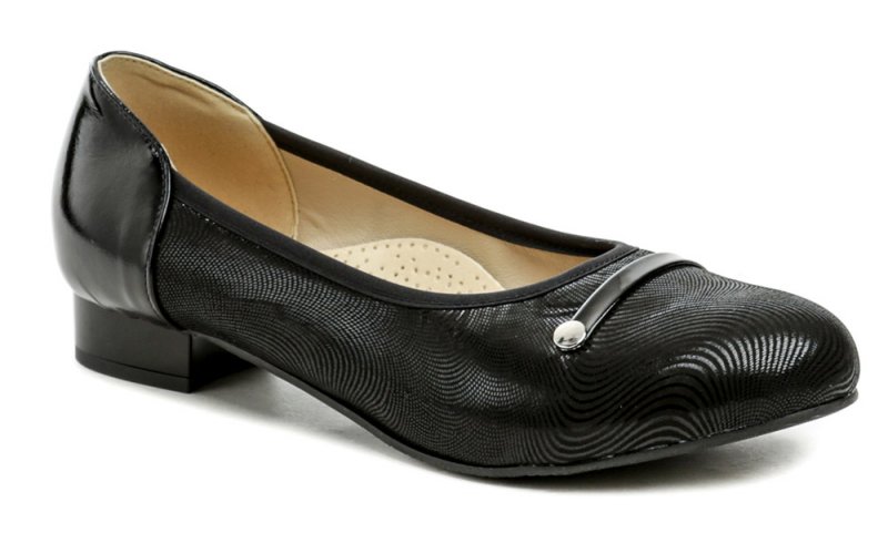 De plus 9824-K-2010 černé dámské nadměrné lodičky šíře K | ARNO.cz - obuv s tradicí