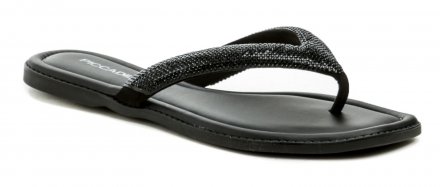 Dámská letní nazouvací obuv s úchopem mezi prsty, vyrobená z kvalitního syntetického materiálu.
