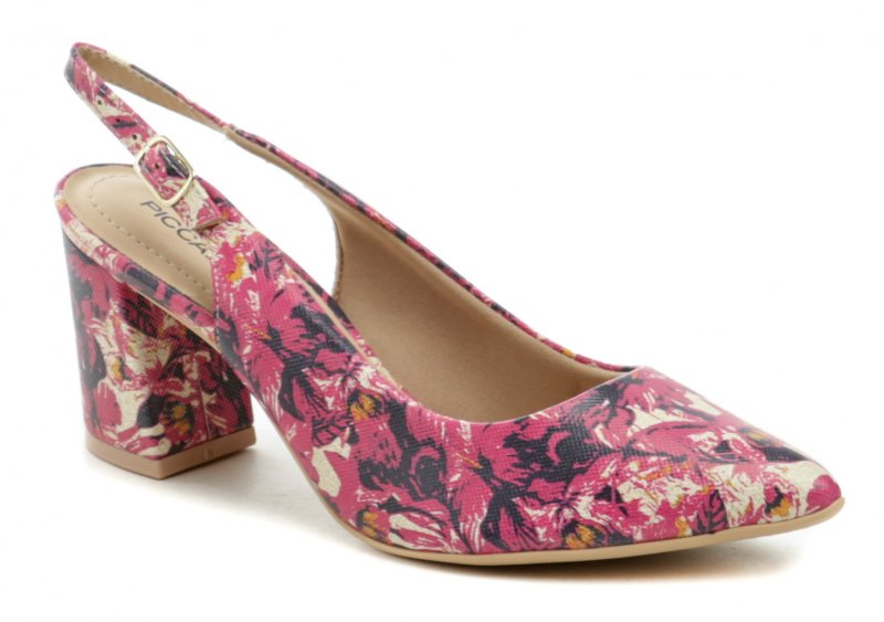 Piccadilly 745145-1 růžové květové dámské lodičky | ARNO.cz - obuv s tradicí