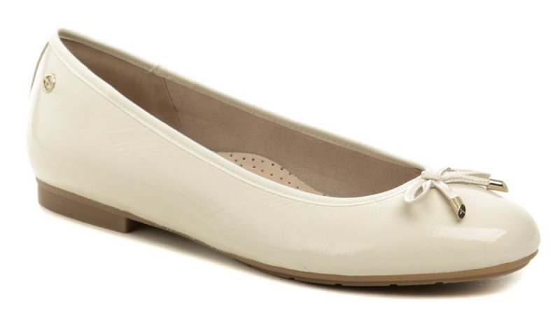 Tamaris Comfort 8-52102-42 krémové dámské nadměrné baleríny | ARNO.cz - obuv s tradicí