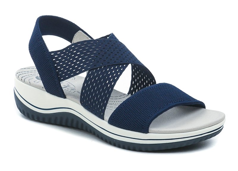 Jana 8-28768-42 navy dámské sandály šíře H | ARNO.cz - obuv s tradicí