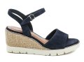 Tamaris 1-28360-44 navy dámské sandály na klínku | ARNO.cz - obuv s tradicí