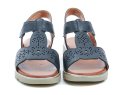 Jana 8-28262-44 navy dámské sandály šíře H | ARNO.cz - obuv s tradicí