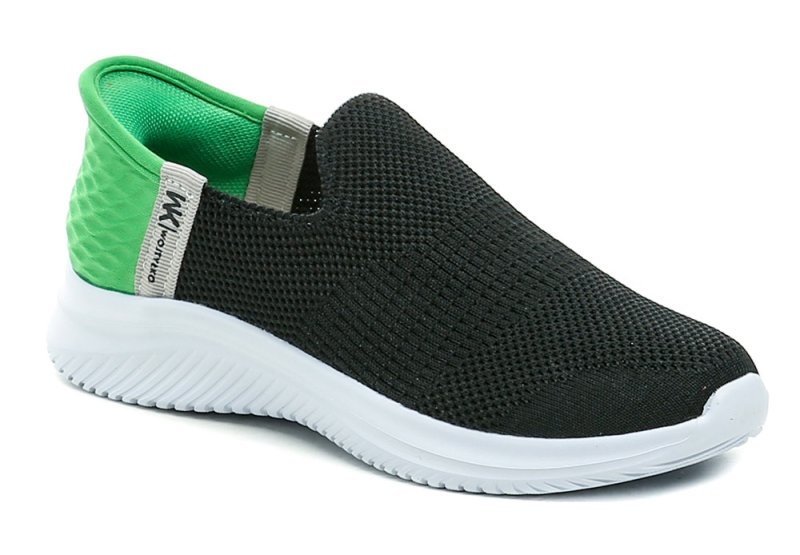 Wojtylko 5A25387C černo zelené chlapecké Slip-in polobotky | ARNO.cz - obuv s tradicí