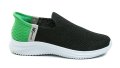 Wojtylko 5A25387C černo zelené chlapecké Slip-in polobotky | ARNO.cz - obuv s tradicí
