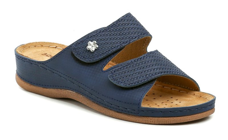 Scandi 240-2065-L1 navy dámské nazouváky | ARNO.cz - obuv s tradicí