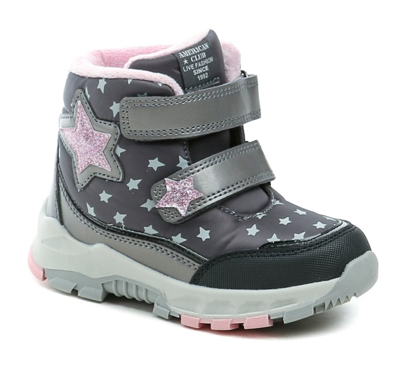 American Club ES200 šedé dívčí zimní boty | ARNO.cz - obuv s tradicí