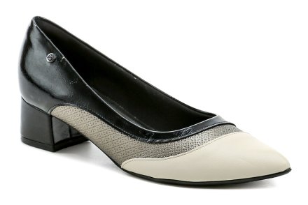 Dámská celoroční vycházková obuv na stabilním podpatku, vyrobená z kvalitního syntetického materiálu s pohodlnou stélkou.