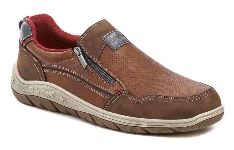 Mustang 15M018100500 hnědé pánské nadměrné polobotky | ARNO.cz - obuv s tradicí