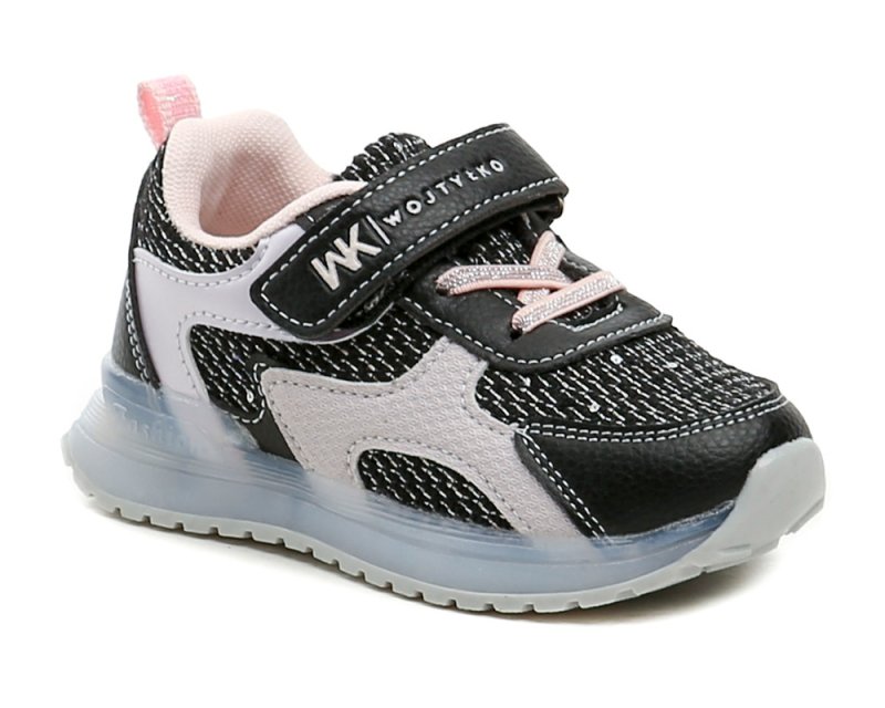 Wojtylko 1A26416a černo růžové polobotky s blikající podešví | ARNO.cz - obuv s tradicí