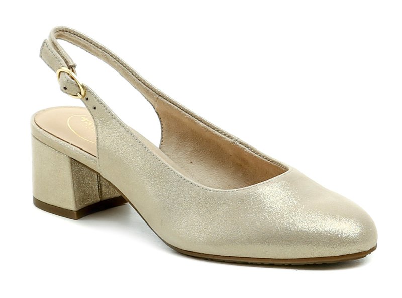 Tamaris Comfort 8-89500-44 béžové třpytivé dámské lodičky šíře H | ARNO.cz - obuv s tradicí