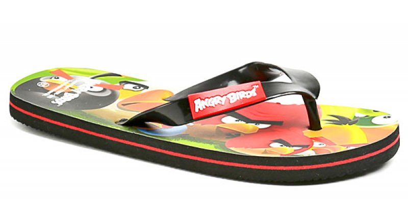 Angry Birds AB-450040 černé dětské plážovky | ARNO.cz - obuv s tradicí