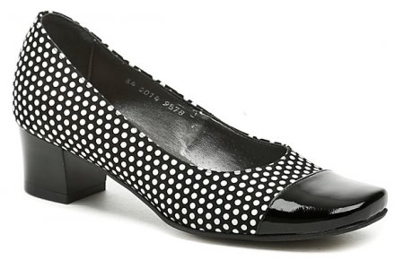 Dámská podměrná celoroční vycházková obuv na podpatku, vyrobena z pravé přírodní kůže. 