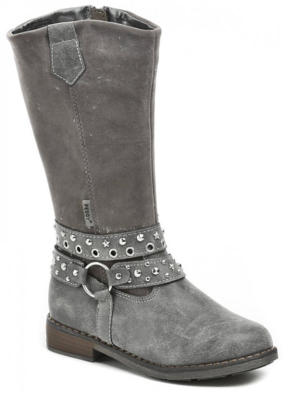 Peddy PT-533-32-19 šedé dívčí kozačky | ARNO.cz - obuv s tradicí