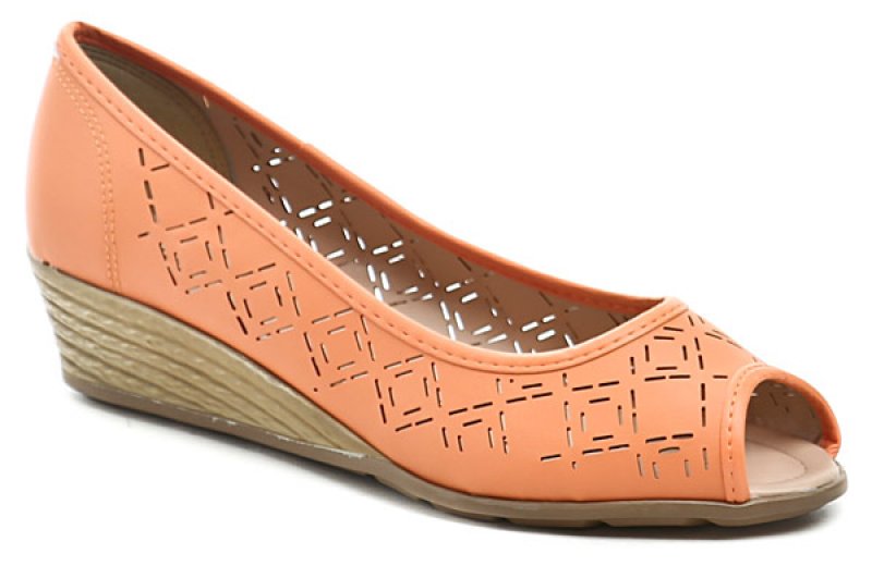 Azaleia 367 oranžové dámské lodičky na klínku | ARNO.cz - obuv s tradicí