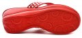 Dijean 268-036 červené dámské žabky na platformě | ARNO.cz - obuv s tradicí