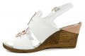 La Pinta 342-302 bílé dámské sandály na klínu | ARNO.cz - obuv s tradicí