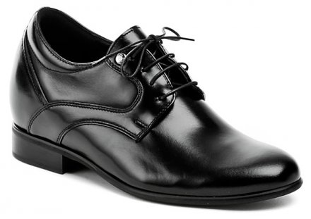 Pánská celoroční společenská obuv se skrytým podpatkem na šněrování, vyrobená z pravé přírodní kůže.