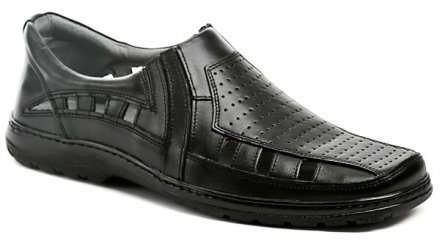 Pánská nadměrná letní vycházková mokasínová obuv, vyrobená z pravé přírodní kůže.