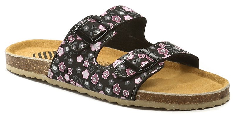 Bio Walker 703403 černo fialové dívčí pantofle | ARNO.cz - obuv s tradicí